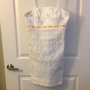 Lilly Pulitzer Women’s White Strapless Daisy Dress